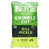Kettle Foods, Krinkle Cut, картофельные чипсы, маринованные огурцы, 141 г (5 унций)