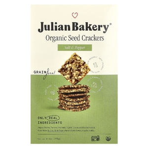 Julian Bakery, Органические крекеры, соль и перец, 238 г (8,4 унции)