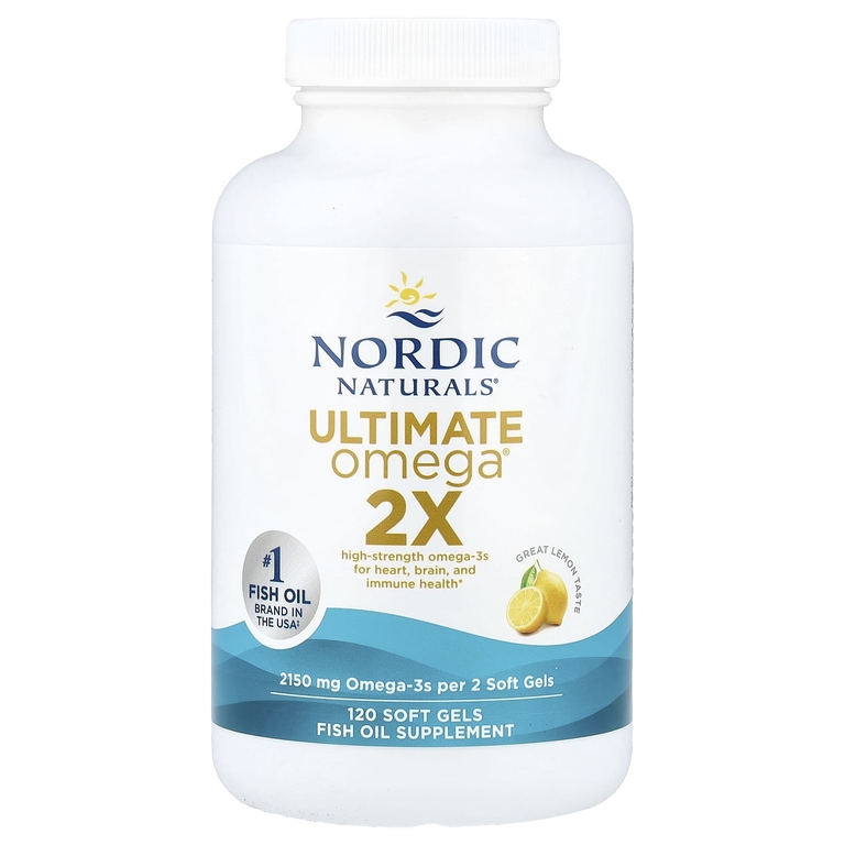 Nordic Naturals, омега-3, лимон, 120 желатиновых  капсул (1075 мг в капсуле)