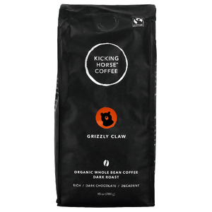 Kicking Horse, Grizzly Claw, органический кофе, цельные зерна, темная обжарка, 284 г (10 унций)
