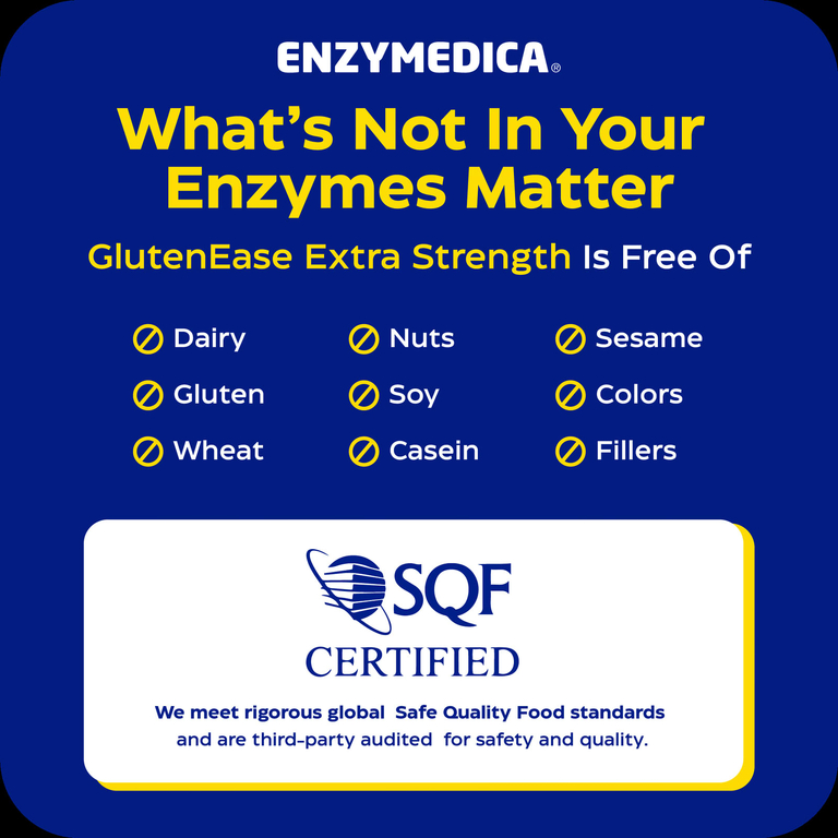 Enzymedica, комплекс пищеварительных ферментов для поддержки при непереносимости глютена, 30 капсул