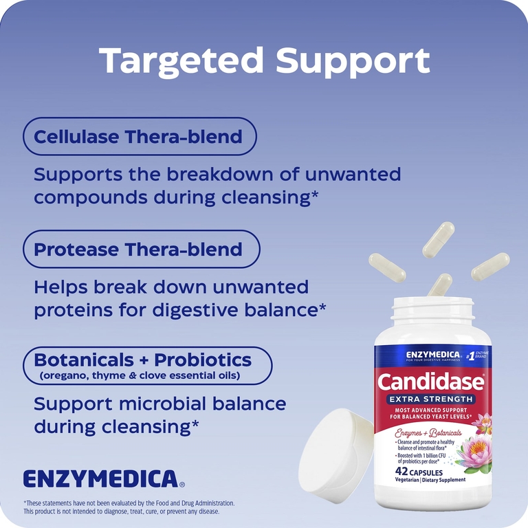 Enzymedica, Candidase®, 42 капсулы