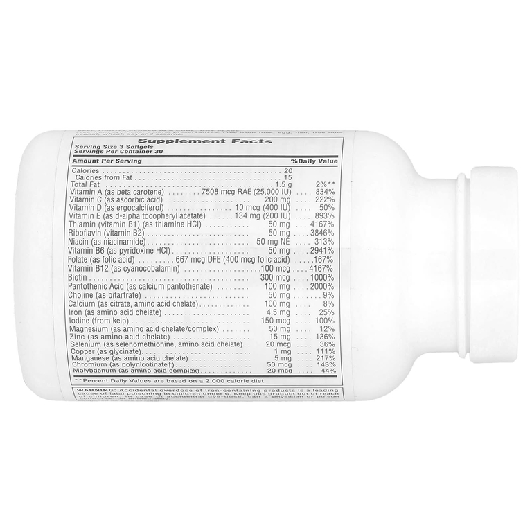NaturesPlus, мультивитаминная и минеральная добавка, 90 желатиновых капсул