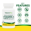 NaturesPlus, водорастворимый витамин A, 10 000 МЕ (3000 мкг), 90 таблеток