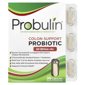 Probulin, Поддержка толстого кишечника, пробиотик, 30 капсул