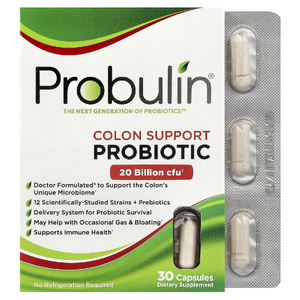 Probulin, Поддержка толстого кишечника, пробиотик, 30 капсул