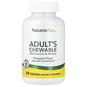 NaturesPlus, жевательные таблетки с мультивитаминами и минералами для взрослых, ананас, 90 таблеток