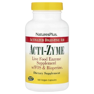 NaturesPlus, комплекс пищеварительных ферментов, 180 веганских капсул