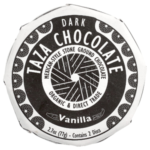 Taza Chocolate, Taza темный шоколад, со вкусом ванили, 2 плитки, 77 г (2,7 унции)