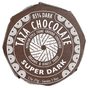 Taza Chocolate, Диски из темного шоколада, суперчерный, 2 шт., 77 г (2,7 унции)