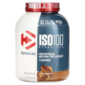 Dymatize, изолят сывороточного протеина, шоколад и арахисовое масло, 2,3 кг (5 фунтов)