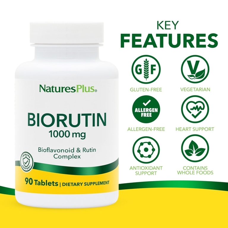 NaturesPlus, комплекс биофлавоноидов и рутина, 90 таблеток