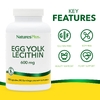 NaturesPlus, лецитин из яичного желтка, 180 капсул (300 мг в 1 капсуле)