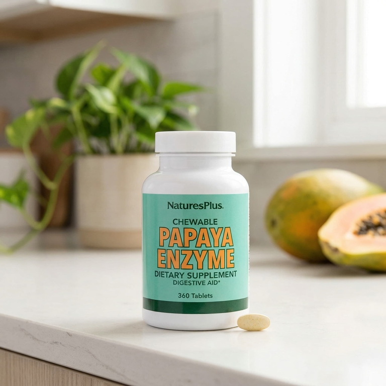 NaturesPlus, Жевательная добавка с ферментами папайи, 360 таблеток