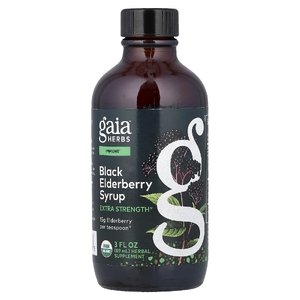 Gaia Herbs, сироп из чёрной бузины, 89 мл (3 жидк. унции)