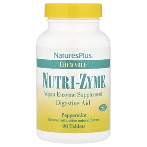 NaturesPlus, комплекс пищеварительных ферментов, жевательные таблетки с перечной мятой, 90 жевательных таблеток