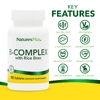 NaturesPlus, комплекс витаминов группы B с рисовыми отрубями, 90 таблеток