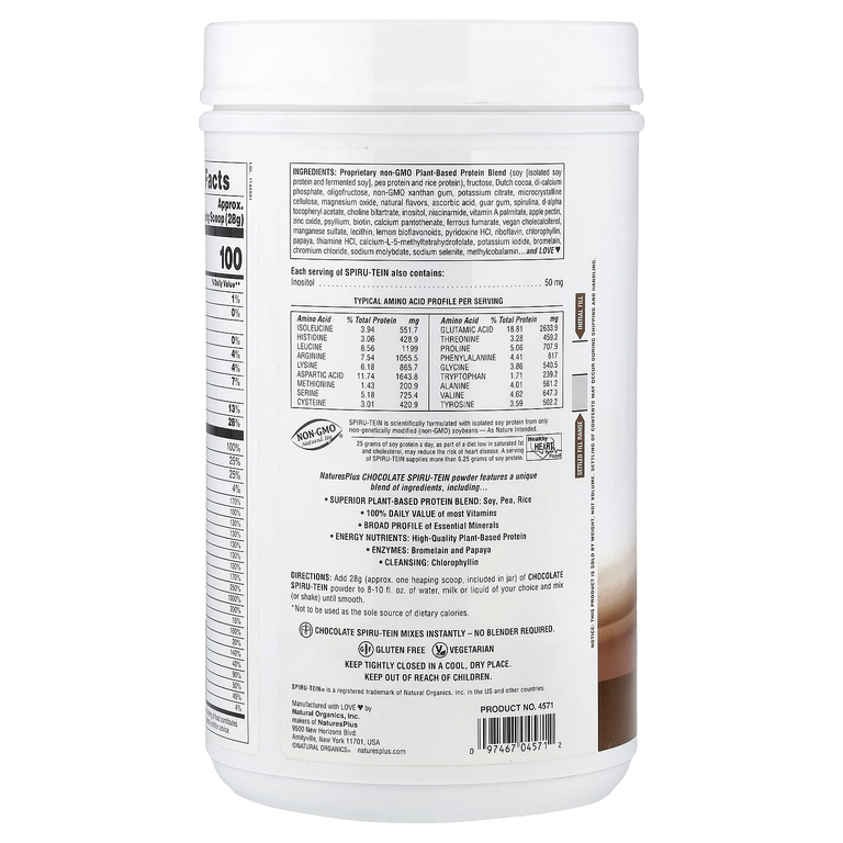 NaturesPlus, протеиновый порошок, со вкусом шоколада, 952 г (2,1 фунта)