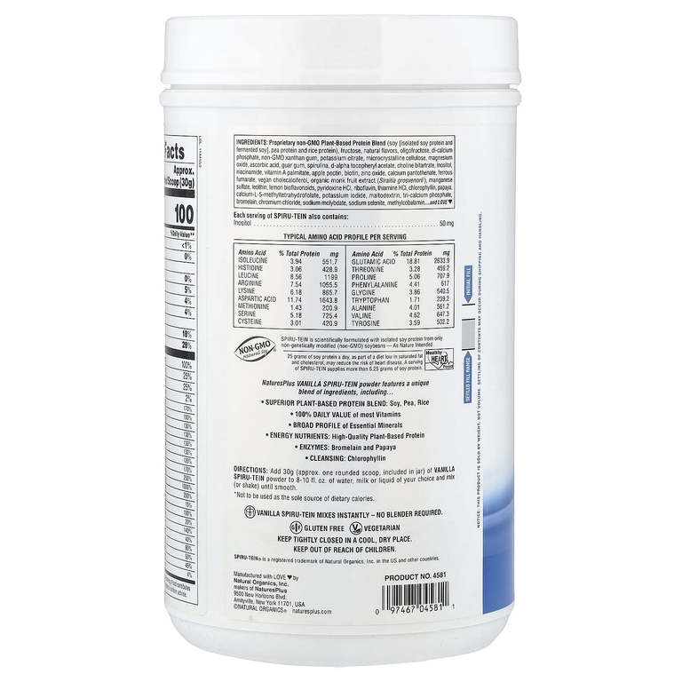 NaturesPlus, протеиновый порошок, со вкусом ванили, 960 г (2,12 фунта)