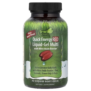 Irwin Naturals, Quick Energy Red Liquid-Gel Multi™, 72 желатиновых капсулы (Товар снят с продажи) 