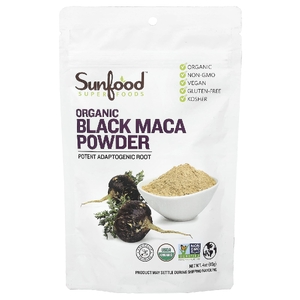 Sunfood, порошок из органической черной маки, 113 г (4 унции)