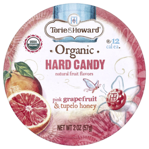 Torie & Howard, Органические леденцы, розовый грейпфрут и мед тупело, 57 г (2 унции) (Товар снят с продажи) 