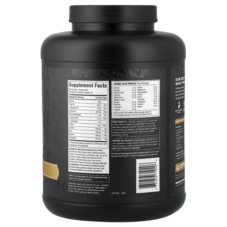 MuscleTech, сывороточный протеин, со вкусом двойного шоколада, 2,27 кг (5 фунтов)