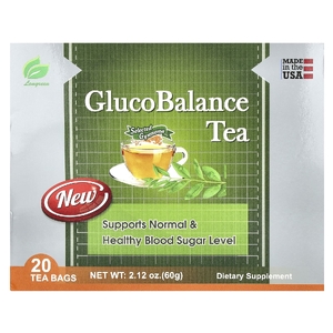 Longreen, GlucoBalance Tea, 20 чайных пакетиков, 60 г (2,12 унции)