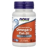 NOW Foods, рыбий жир с омега-3, 30 капсул (1 г в 1 капсуле)