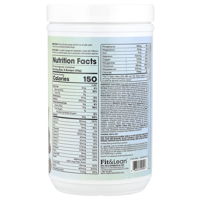 Fit & Lean, комплексное питание для физической активности, печенье и сливки, 450 г (1 фунт)