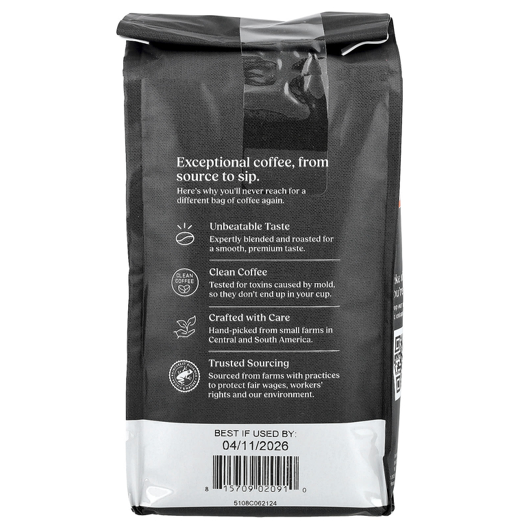 BulletProof, ремесленный кофе, молотый, средней обжарки, 340 г (12 унций)