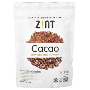 Zint, необработанный органический порошок из какао, 227 г (8 унций)