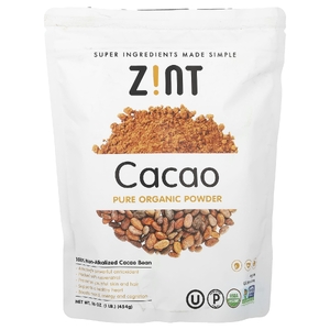 Zint, чистый органический порошок, со вкусом какао, 454 г (16 унций)