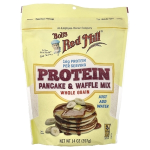 Bob's Red Mill, протеиновая смесь для блинов и вафель, цельнозерновая, 397 г (14 унций)