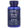 Life Extension, витамины Д и К с йодом, 60 капсул