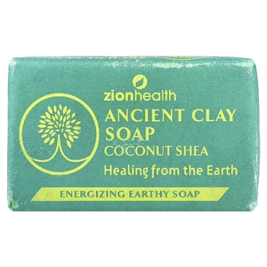 Zion Health, Кусковое мыло с древней глиной, кокос и ши, 170 г (6 унций)