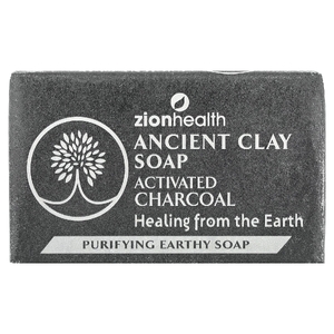 Zion Health, Кусковое мыло с древней глиной, активированный уголь, 170 г (6 унций)