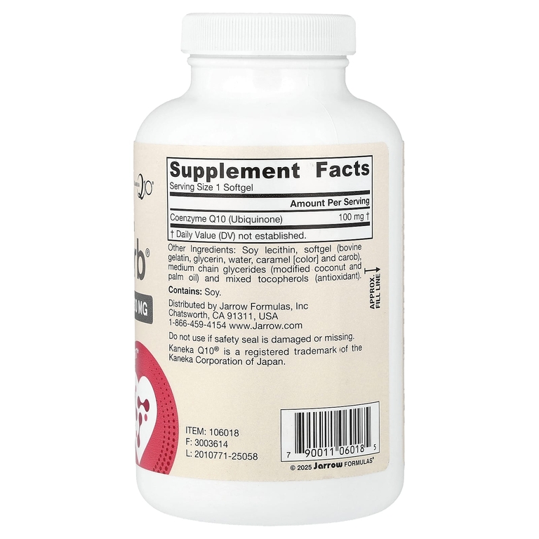 Jarrow Formulas, Коэнзим Q10 (убихинон), 100 мг, 120 желатиновых капсул
