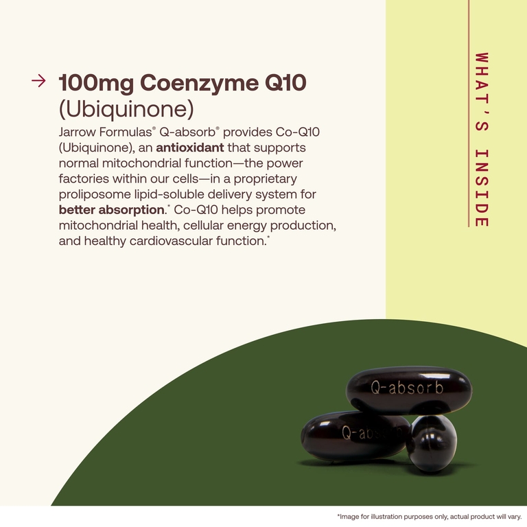 Jarrow Formulas, Коэнзим Q10 (убихинон), 100 мг, 120 желатиновых капсул