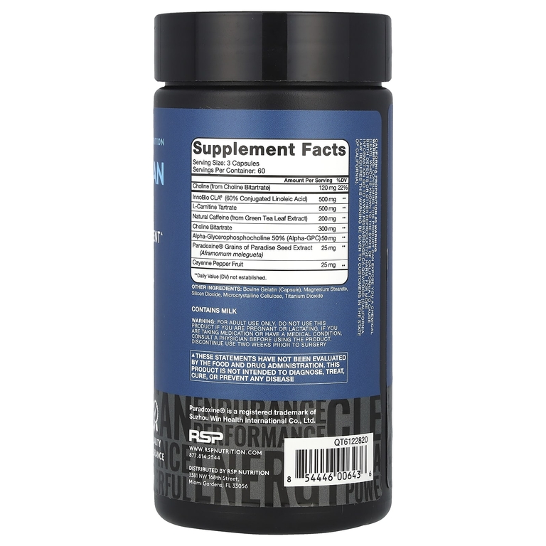 RSP Nutrition, QuadraLean Thermo®, 180 капсул (Товар снят с продажи) 