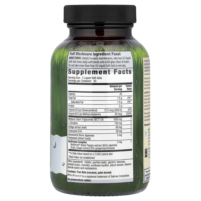 Irwin Naturals, Коэнзим Q10, 60 желатиновых капсул