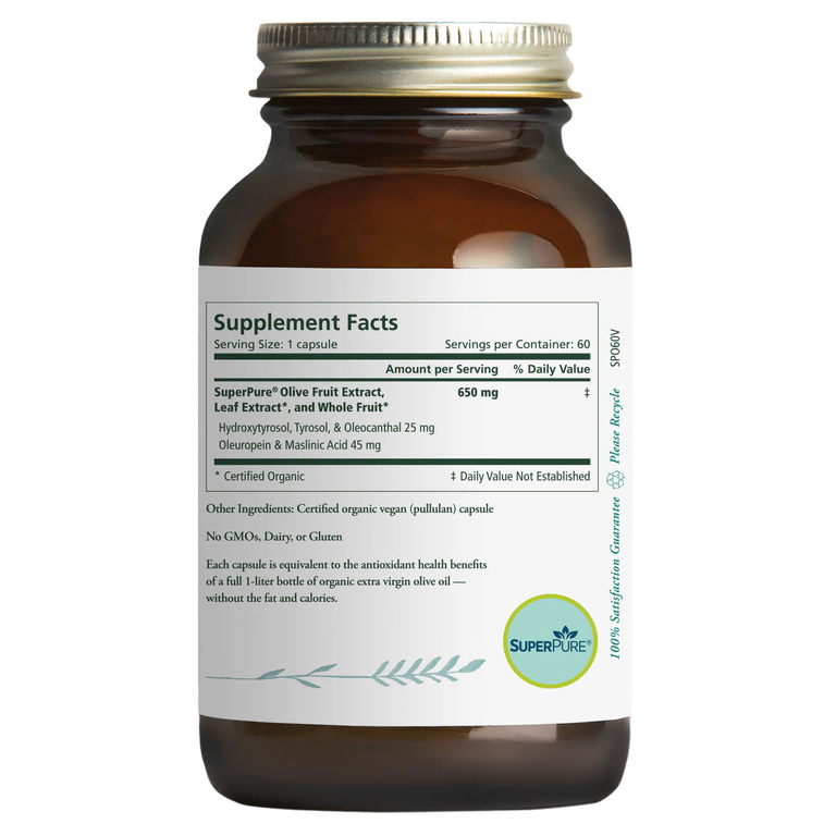 Pure Synergy, экстракт оливковых листьев и оливкового масла, 60 капсул