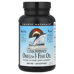 Source Naturals, омега-3 рыбий жир, повышенная эффективность, 850 мг, 60 желатиновых капсул