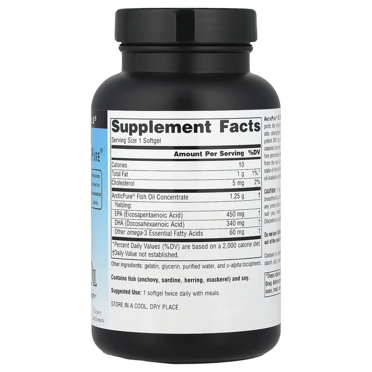 Source Naturals, омега-3 рыбий жир, повышенная эффективность, 850 мг, 60 желатиновых капсул