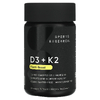 Sports Research, витамины D3 и K2, растительная добавка, 125 мкг/100 мкг, 60 растительных капсул