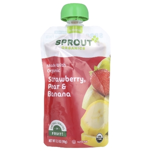 Sprout Organics, детское питание от 6 месяцев, клубника, груша и банан, 99 г (3,5 унции) (Товар снят с продажи) 