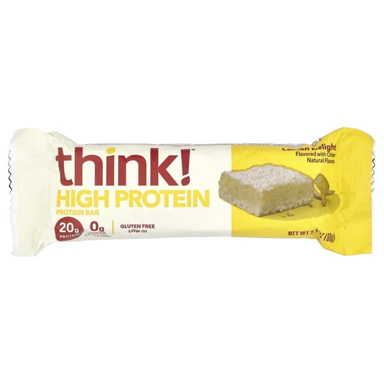 Think !, Батончики с высоким содержанием белка и лимонным вкусом, 5 батончиков, 2,1 унции (60 г) каждый