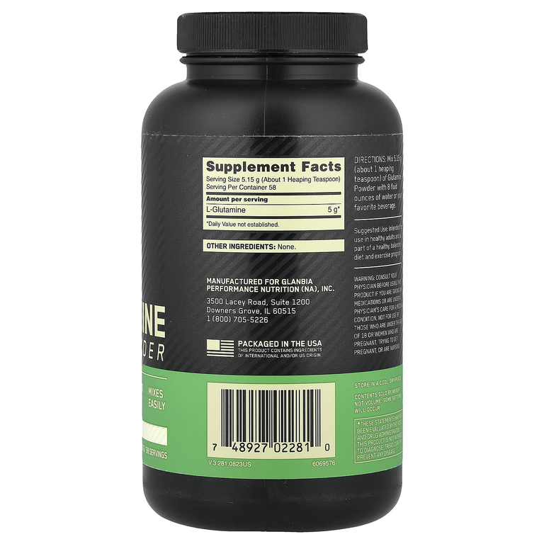 Optimum Nutrition, глутамин в порошке, без вкусовых добавок, 300 г (10,58 унции)