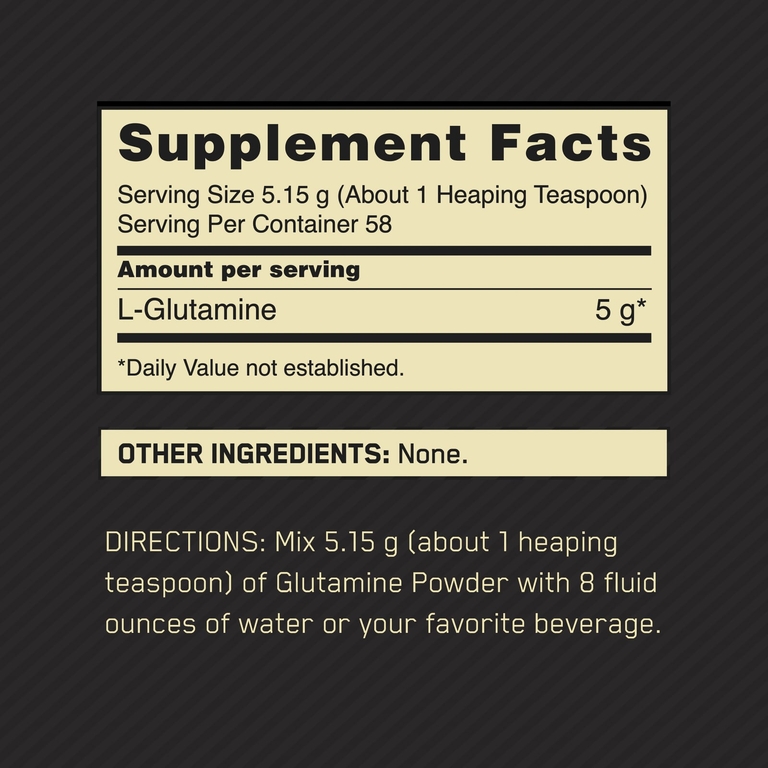 Optimum Nutrition, глутамин в порошке, без вкусовых добавок, 300 г (10,58 унции)