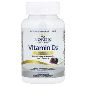 Nordic Naturals, Витамин D3, вкус лесных ягод, 1000 МЕ, 60 жевательных таблеток